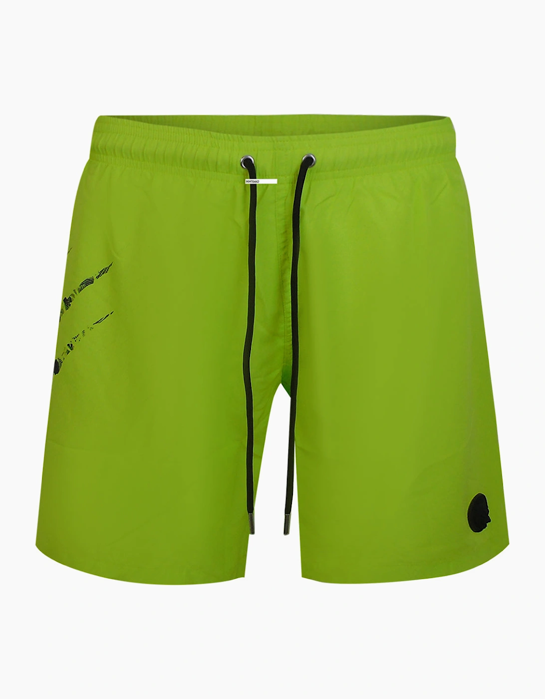 Philipp Plein Men's Plein Sport Scratch Logo Long Yellow Swim Shorts - Green