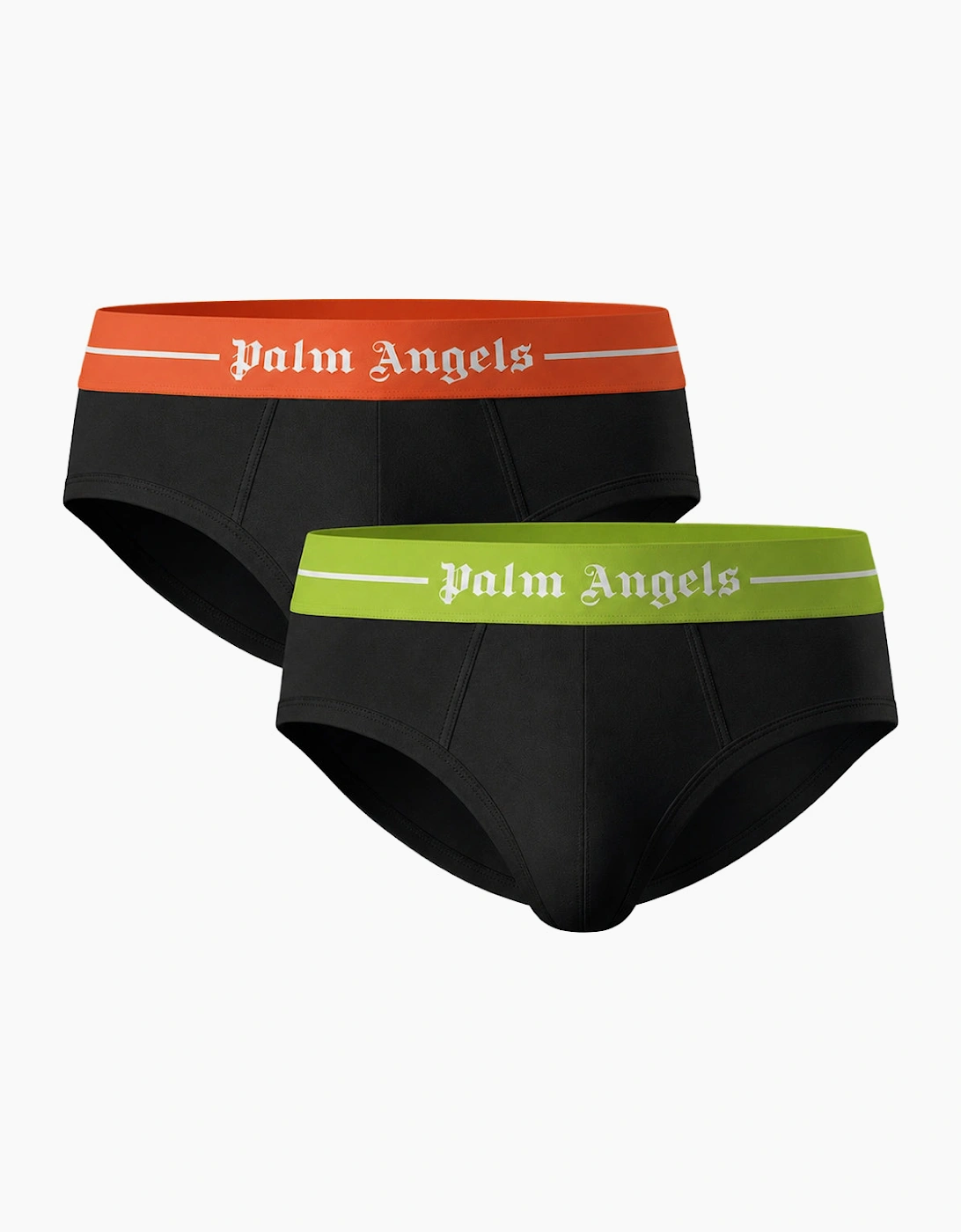 Palm Angels Women's Palm Angels Two Pack Neon Logo Black Briefs