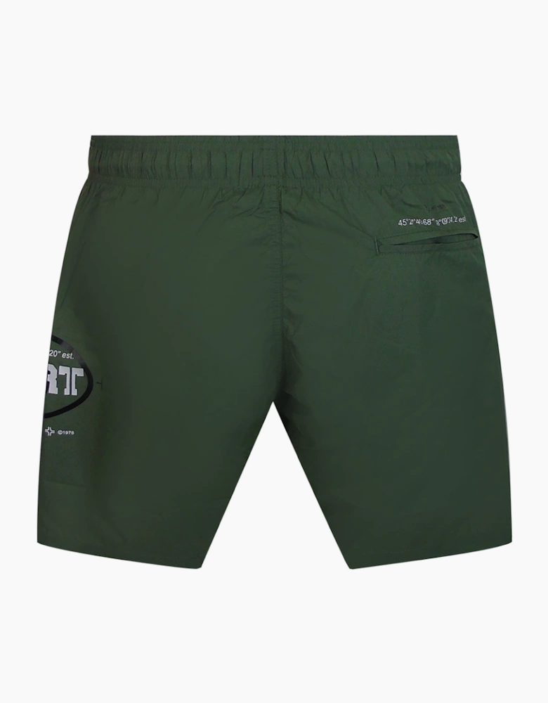 Plein Sport Geo Logo Green Swim Shorts