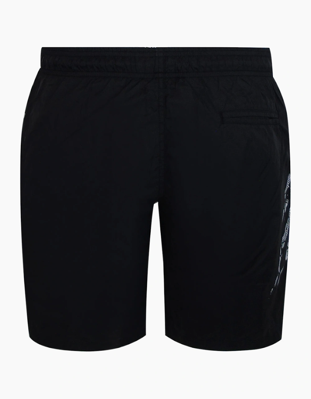 Plein Sport Scratch Logo Long Black Swim Shorts