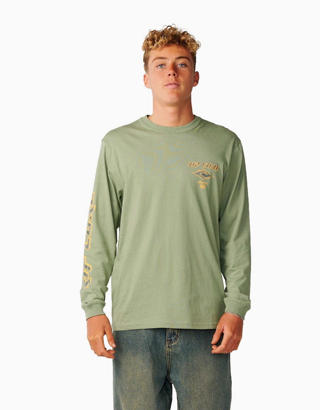 Rip Curl Mens Fade Out Icon Long Sleeve T-Shirt, 2 of 1
