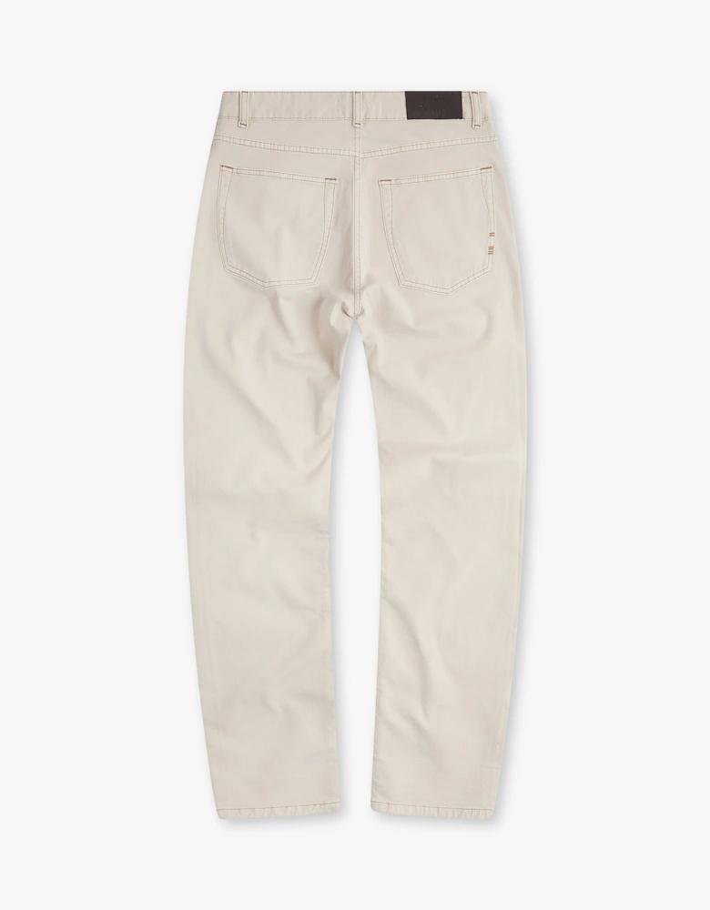 Vingt Quatre Taper Fit Ivory Jeans