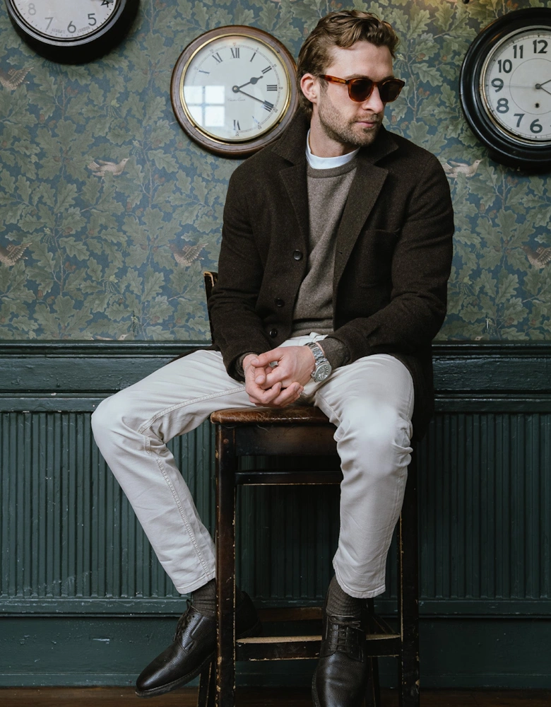 Vingt Quatre Taper Fit Ivory Jeans