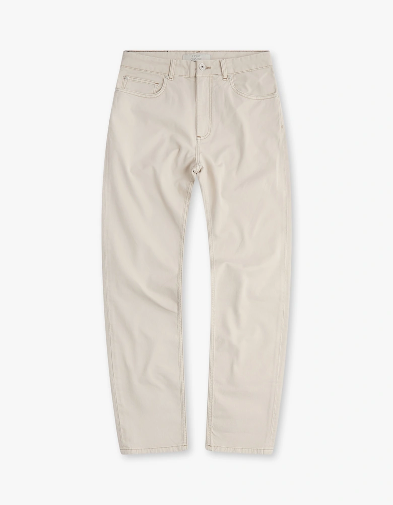 Vingt Quatre Taper Fit Ivory Jeans