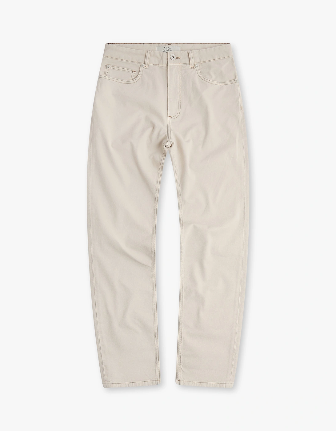 Vingt Quatre Taper Fit Ivory Jeans