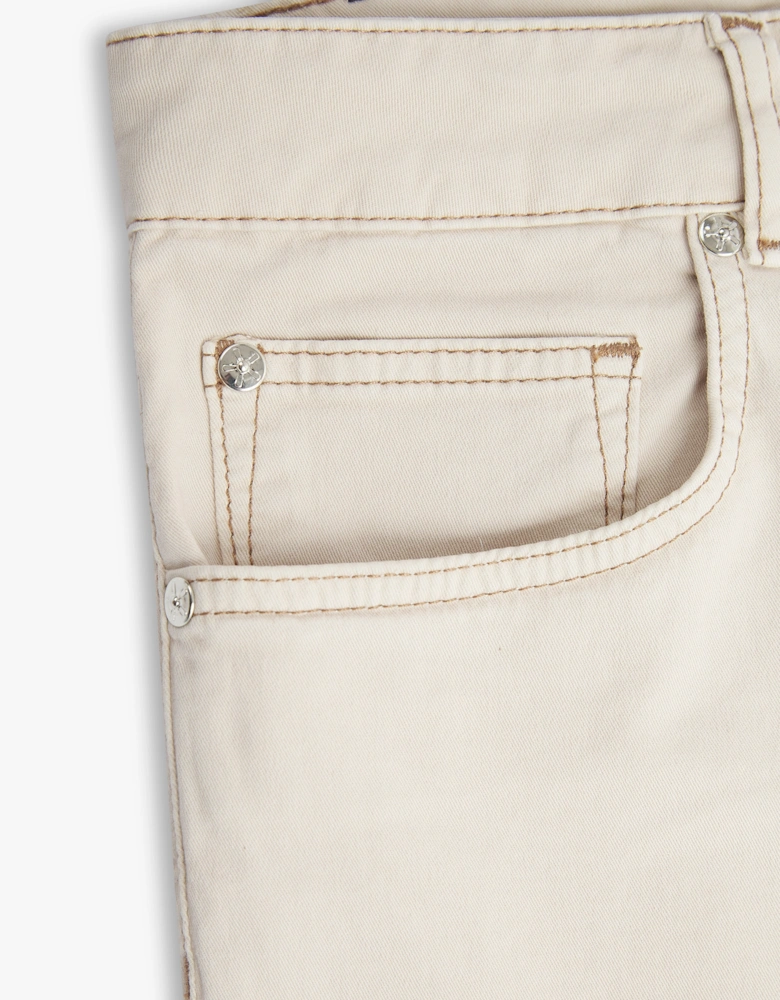 Vingt Quatre Taper Fit Ivory Jeans