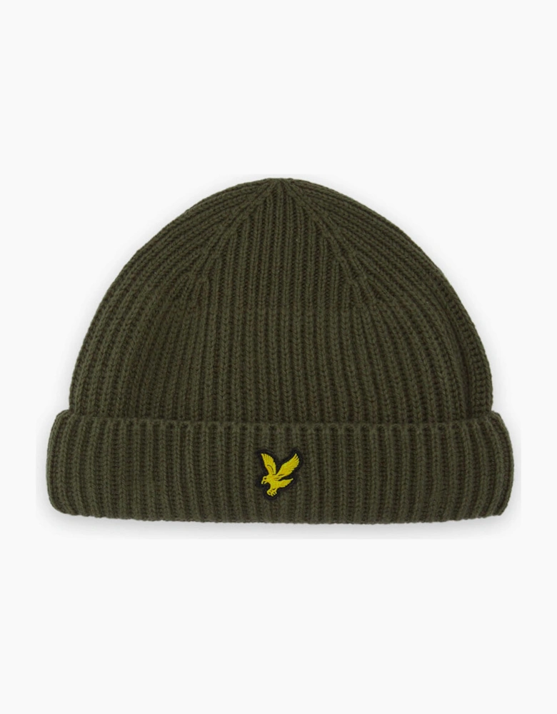 Lyle & Scott Ribbed Beanie True Olive