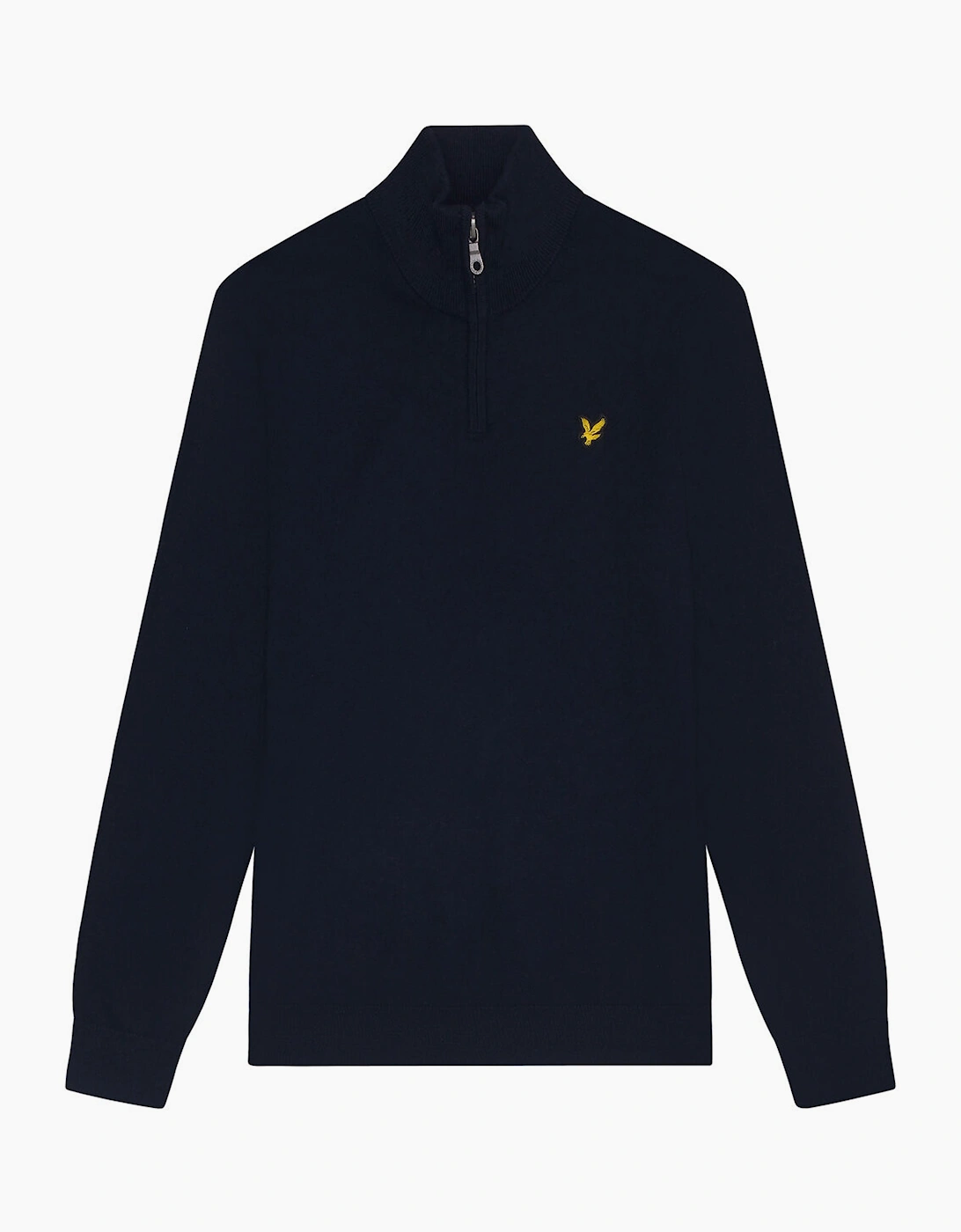 Lyle & Scott Cotton Merino Quarter Zip Jumper DARK NAVY, 5 of 4