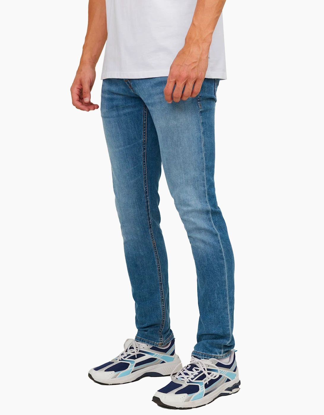Jack & Jones JJIGlenn Slim Fit Jean MID BLUE