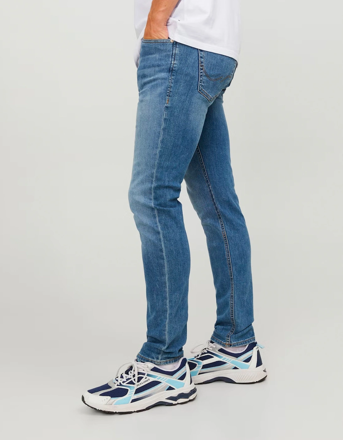 Jack & Jones JJIGlenn Slim Fit Jean MID BLUE
