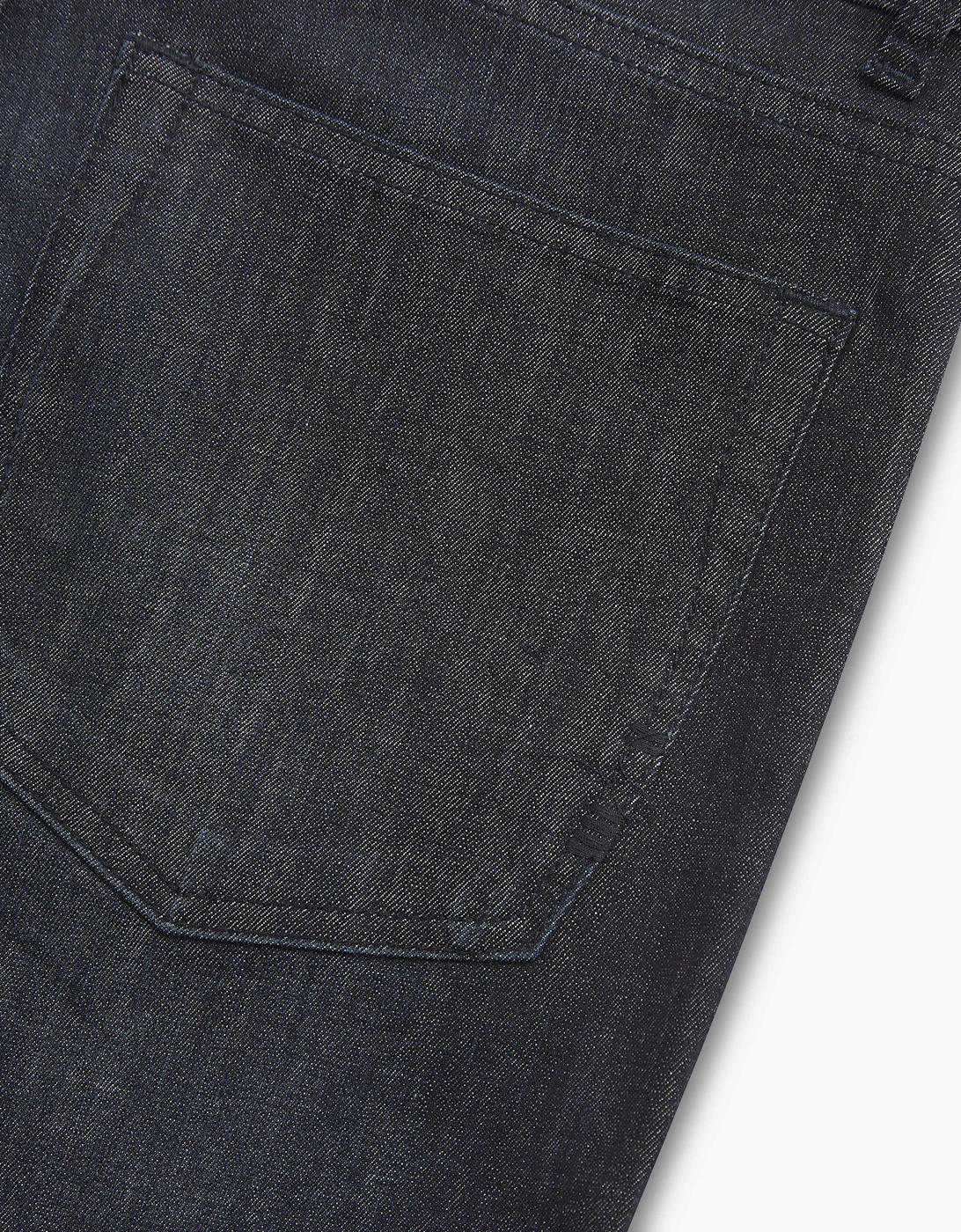 Vingt Quatre Taper Fit Linen Blend Deep Blue Jeans