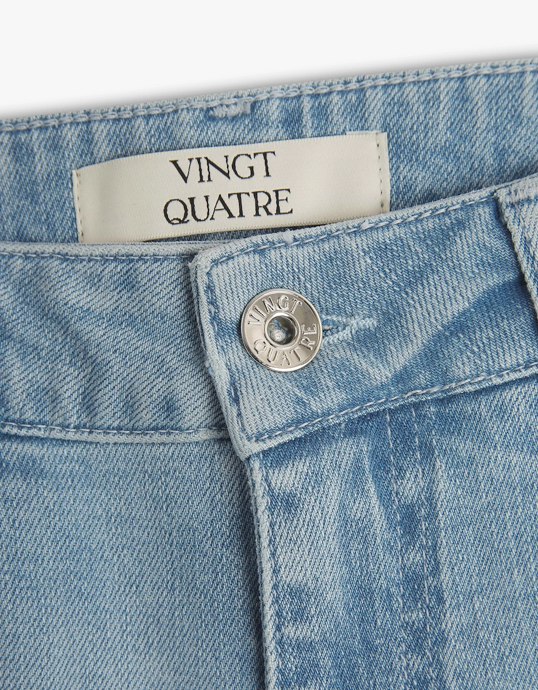 Vingt Quatre Straight Fit Ice Blue Jeans