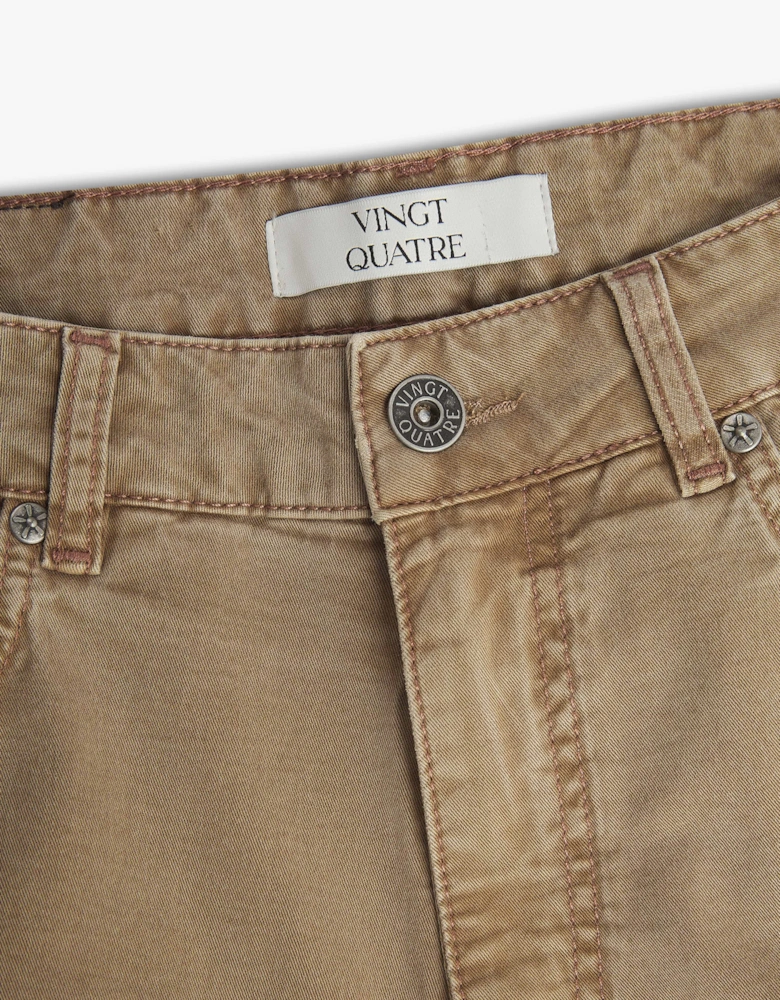 Vingt Quatre Taper Fit Tobacco Jeans