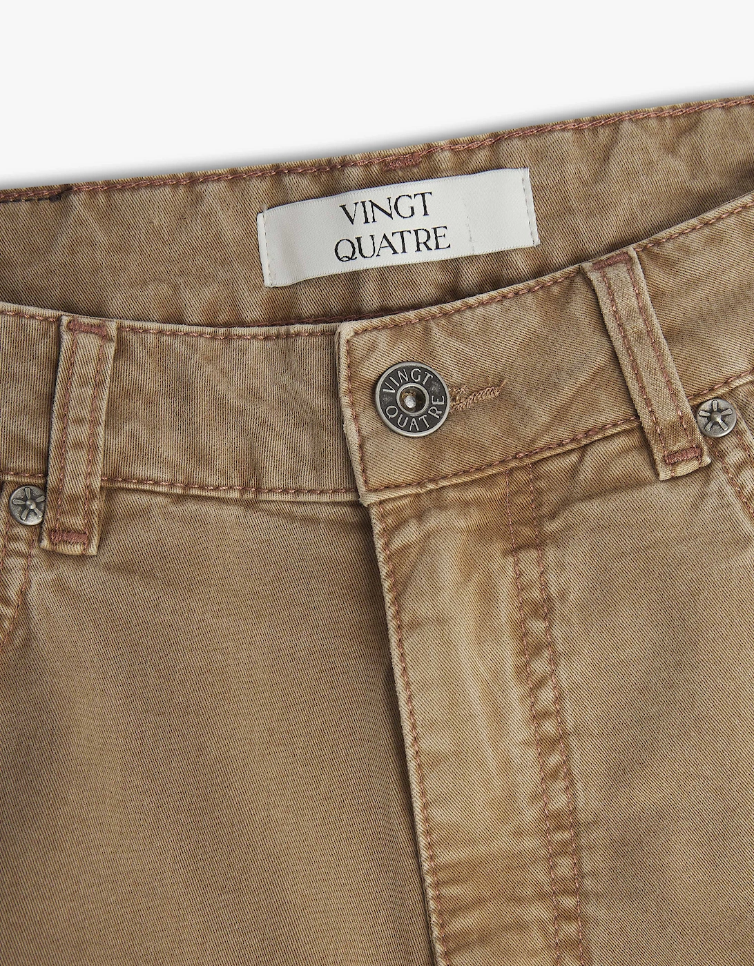 Vingt Quatre Taper Fit Tobacco Jeans