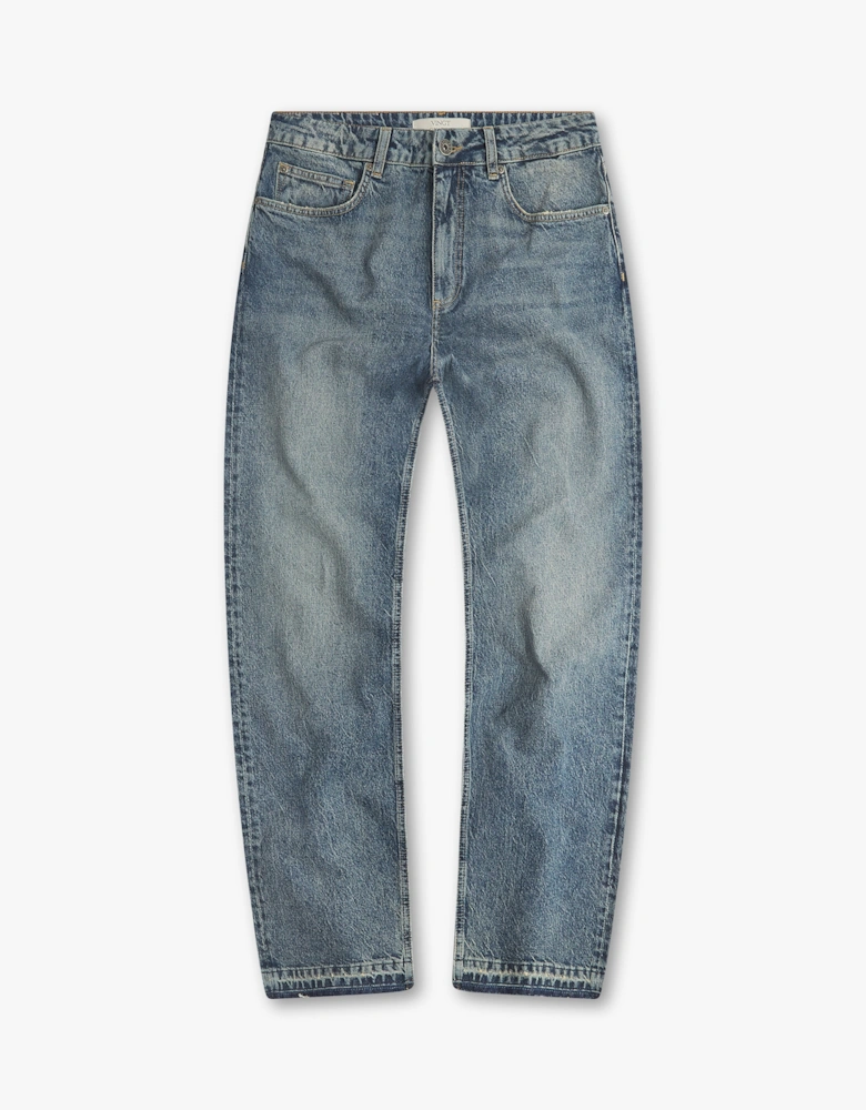 Vingt Quatre Straight Fit Vintage Wash Jeans