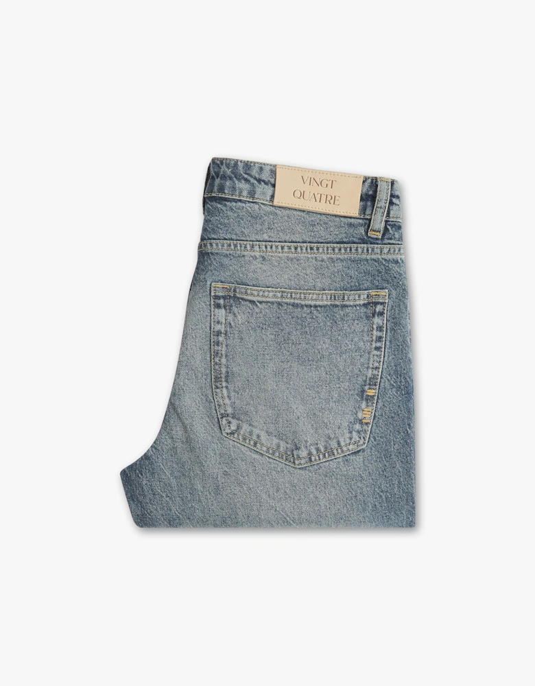 Vingt Quatre Straight Fit Vintage Wash Jeans