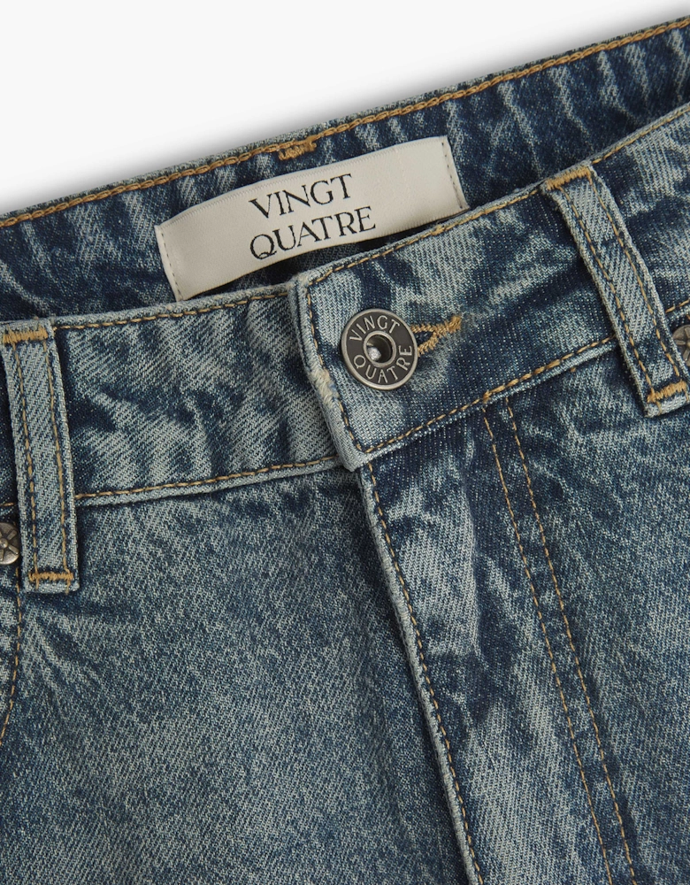 Vingt Quatre Straight Fit Vintage Wash Jeans