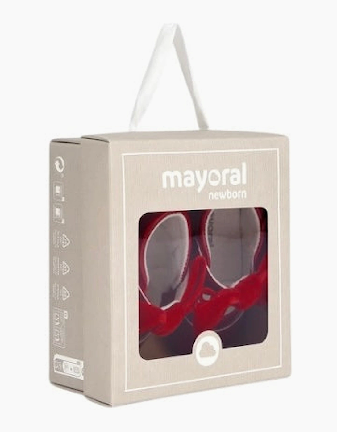 Girls Red Velvet Bow Pre Walker Shoes