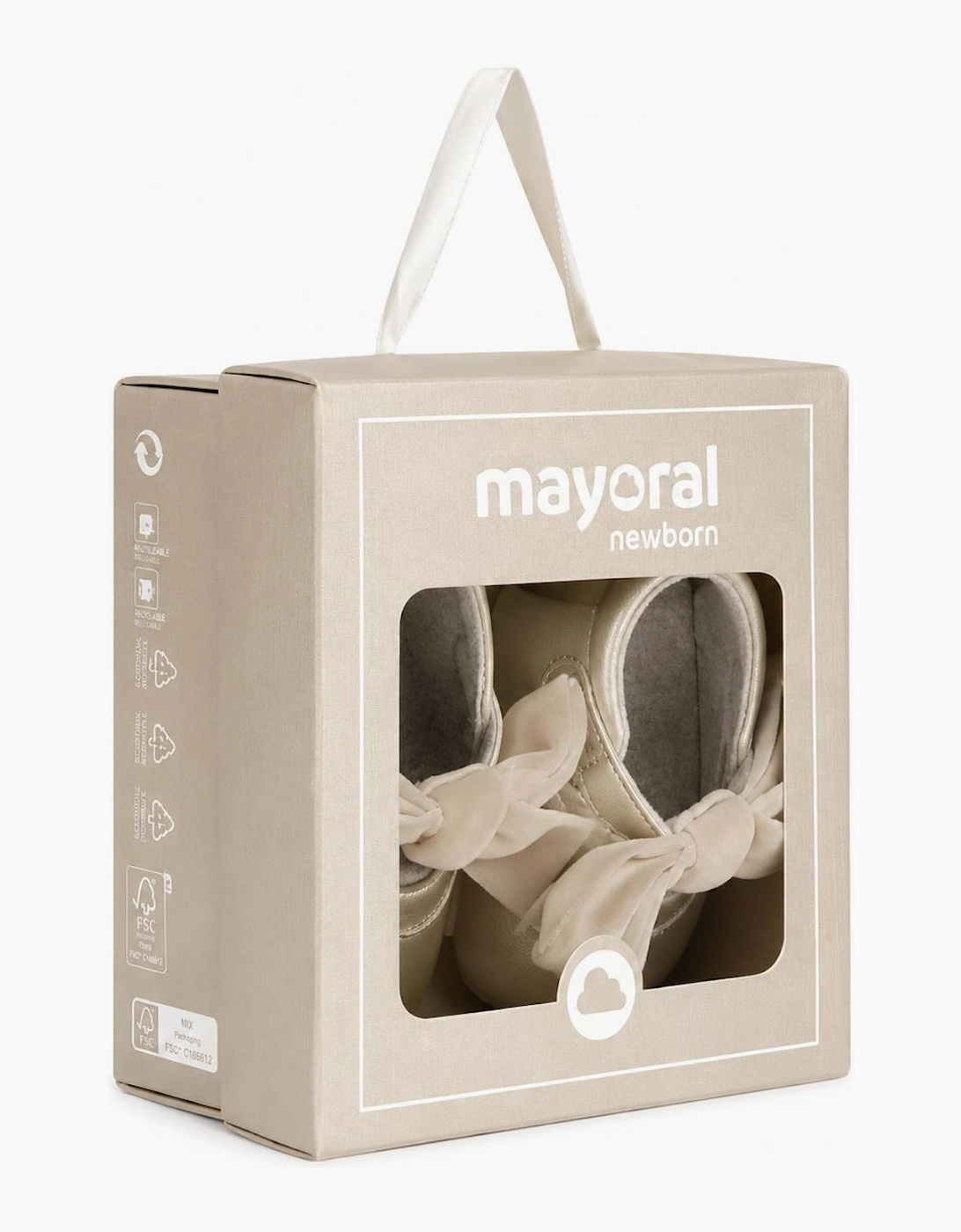 Girls Beige Velvet Bow Pre Walker Shoes