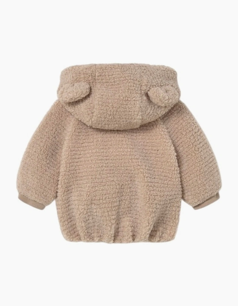 Brown Soft Boucle Teddy Bear Jacket