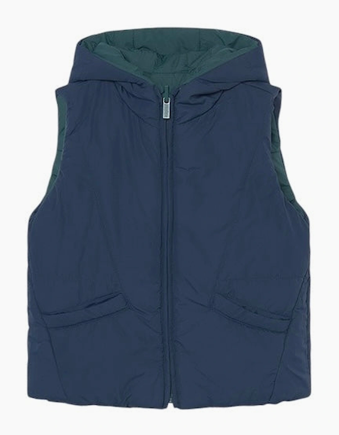 Boys Navy and Green Reversible Gilet