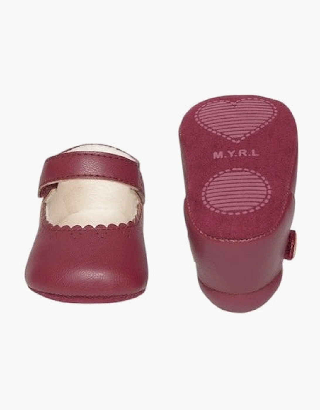 Girls Burgundy Mary Jane Pre Walker Shoes