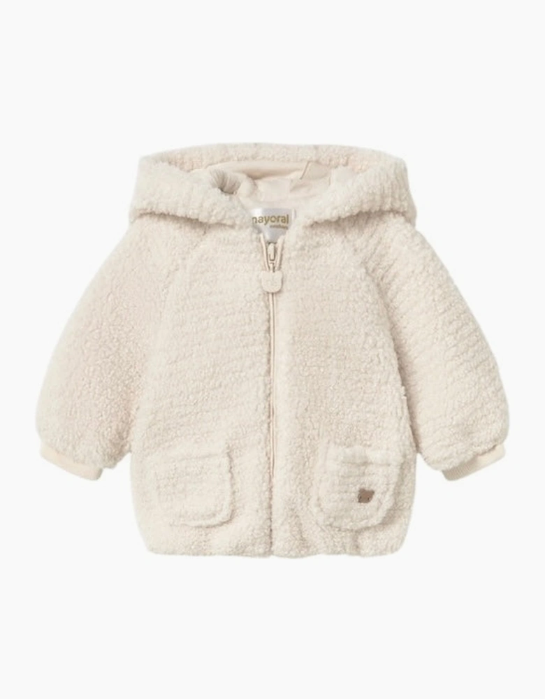Cream Soft Boucle Teddy Bear Jacket