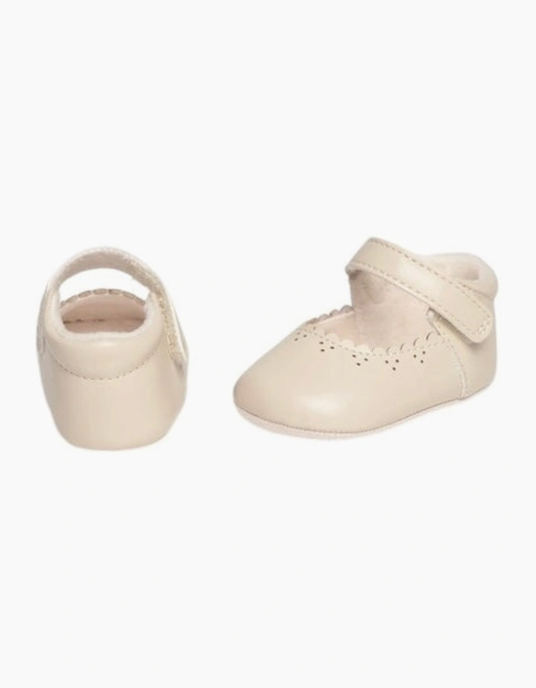 Girls Cream Mary Jane Pre Walker Shoes