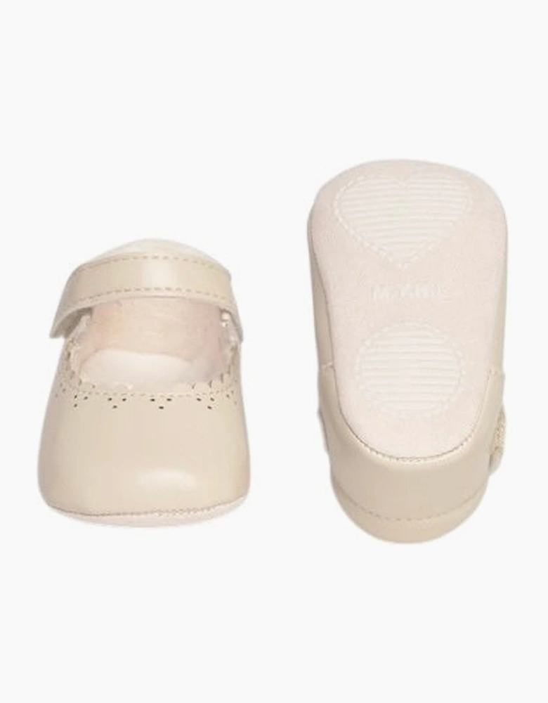 Girls Cream Mary Jane Pre Walker Shoes