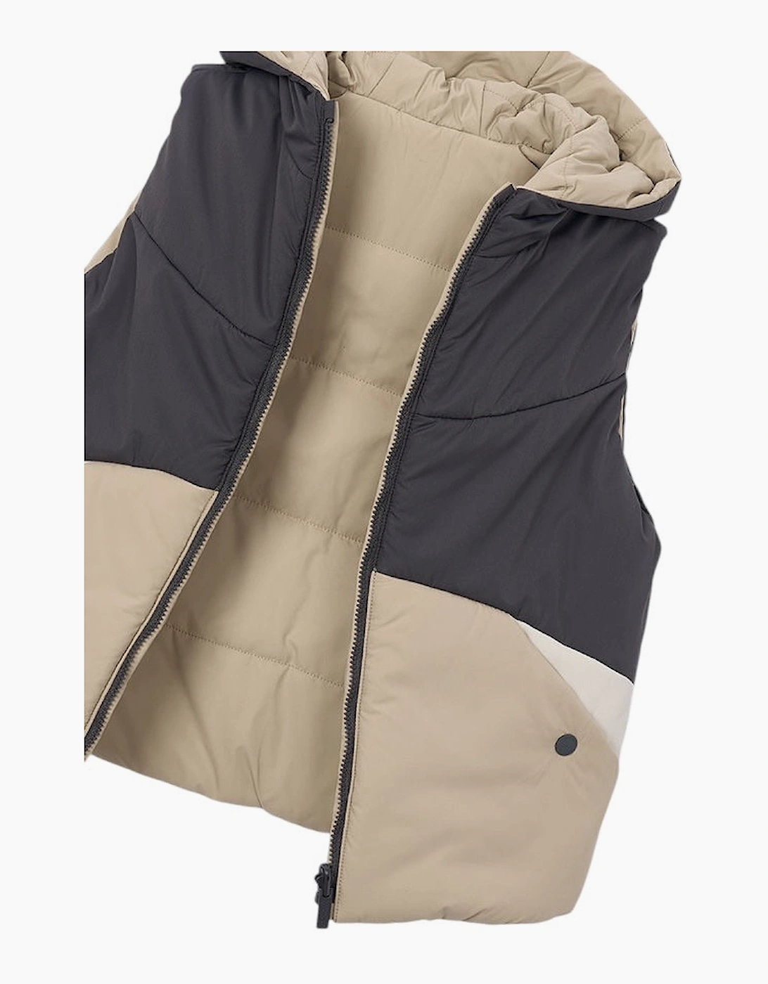 Boys Grey and Beige Reversible Gilet