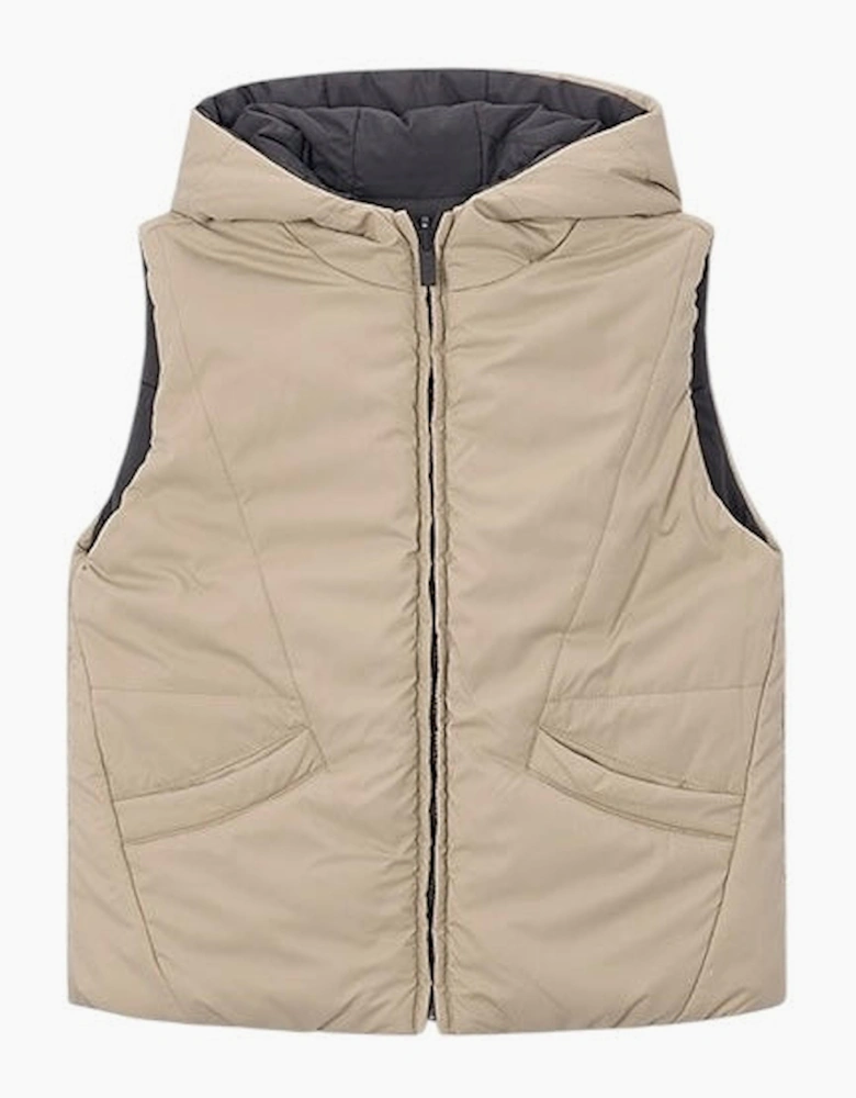 Boys Grey and Beige Reversible Gilet