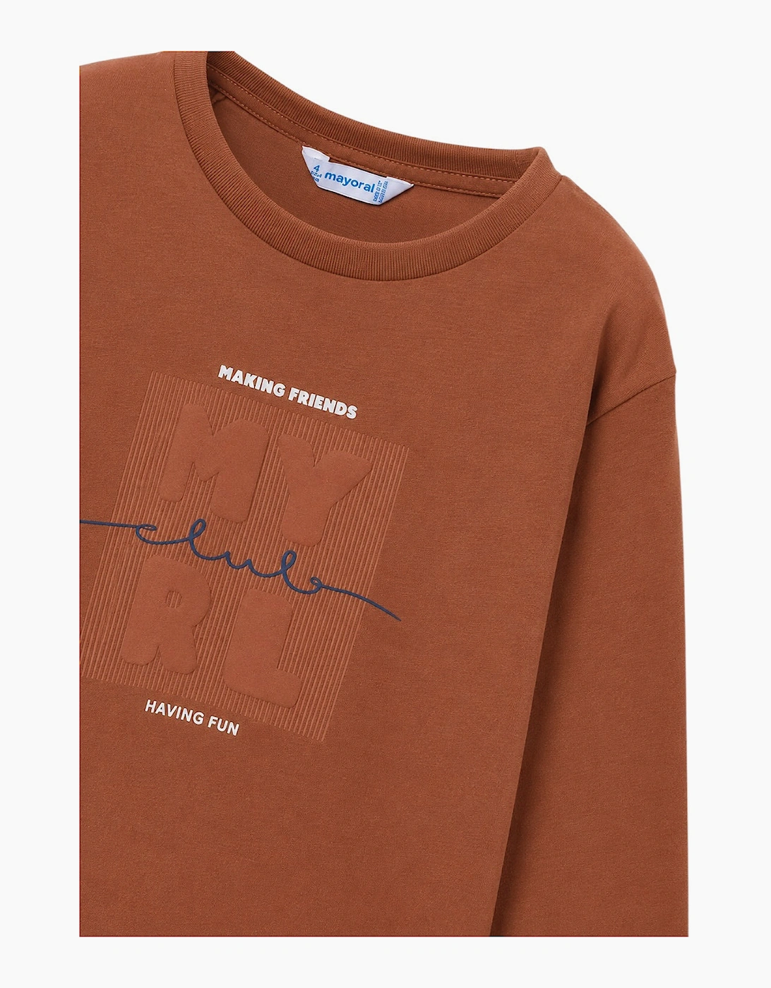 Boys Burnt Orange Logo Top