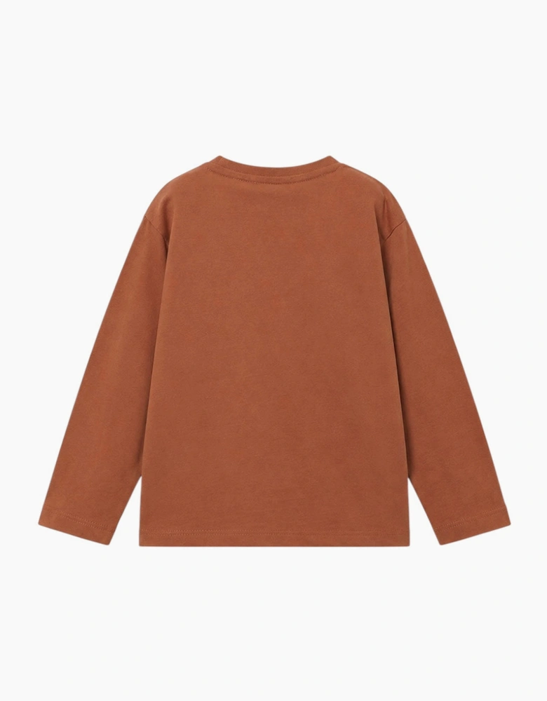 Boys Burnt Orange Logo Top