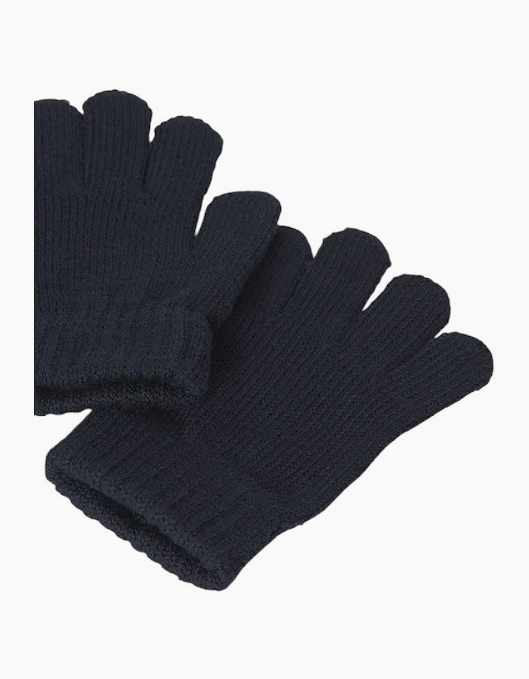 Boys Navy Knit Gloves