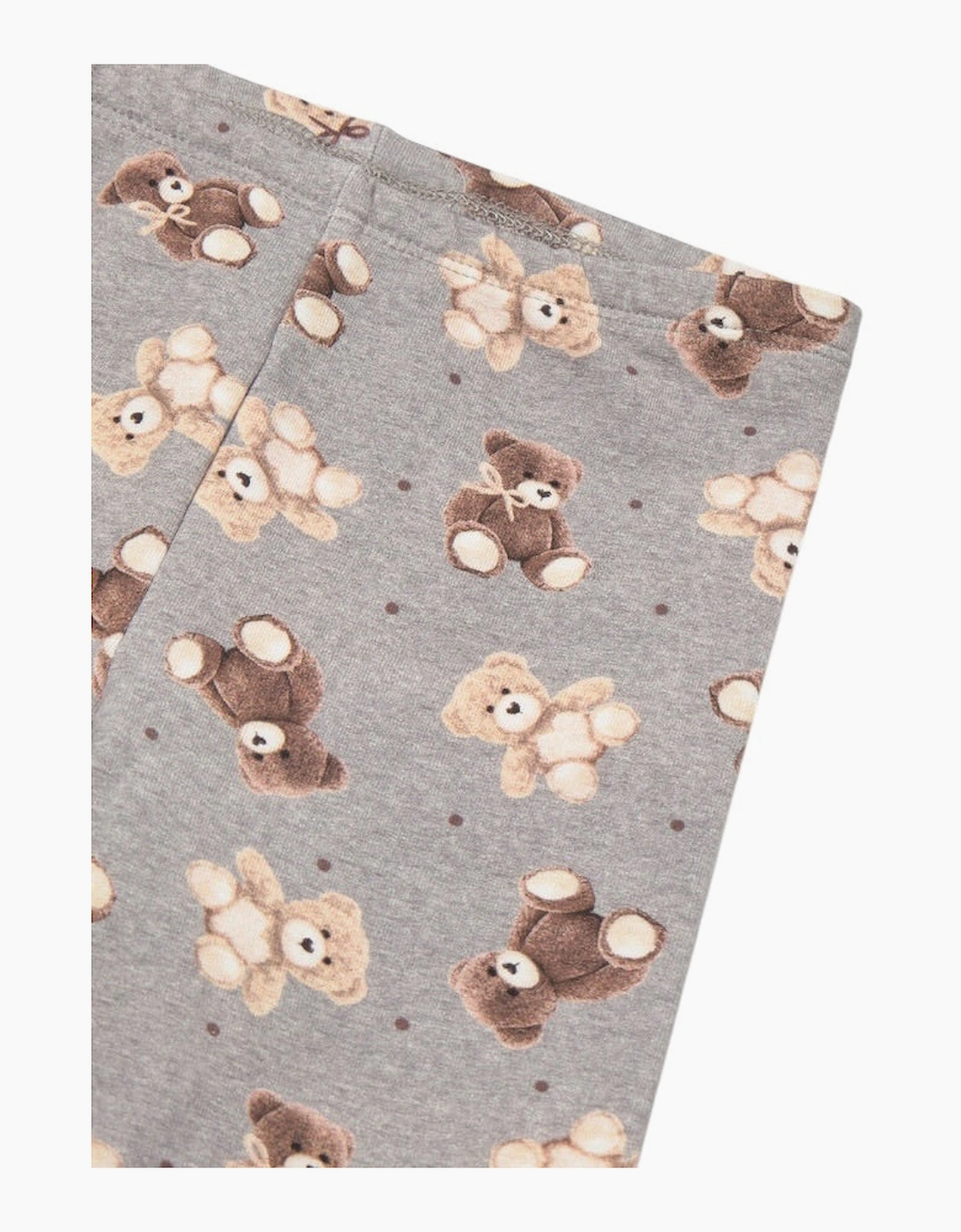 Girls Grey and Cream Bear Legging Set
