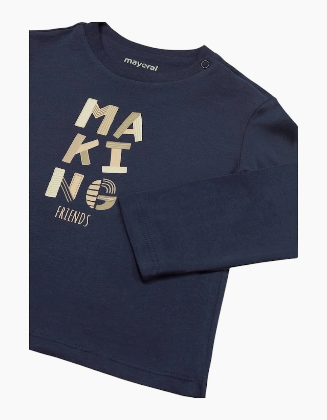 Boys Navy Logo Top