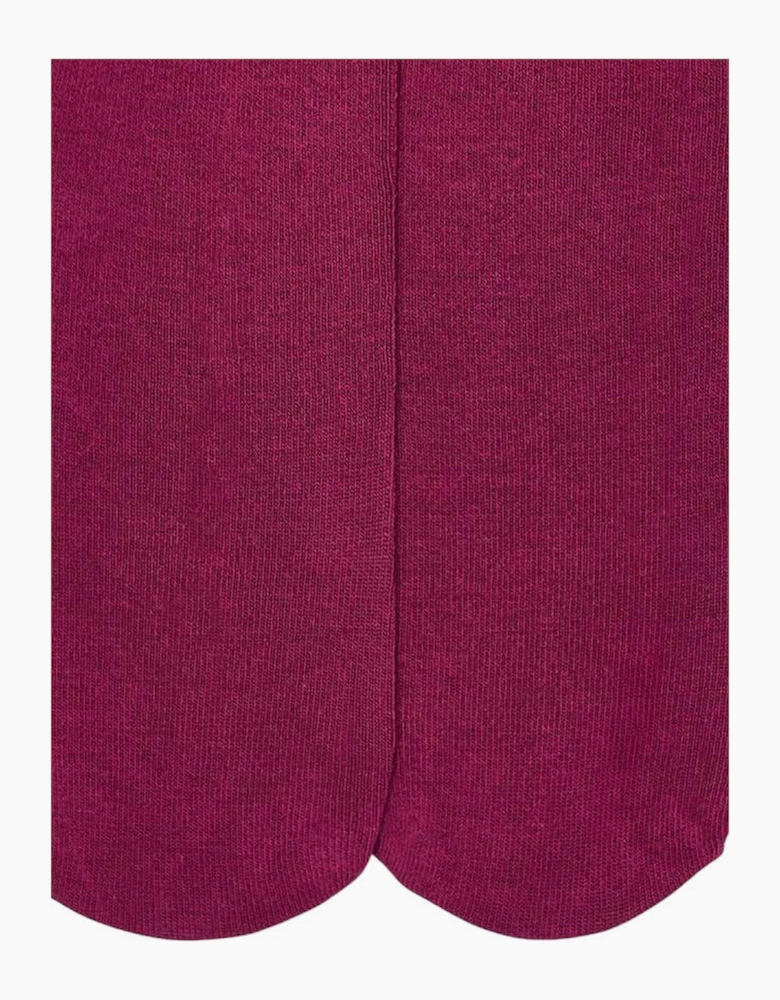 Girls Burgundy Knit Tights