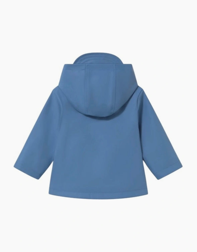 Boys Blue Fleece Lined Rain Coat