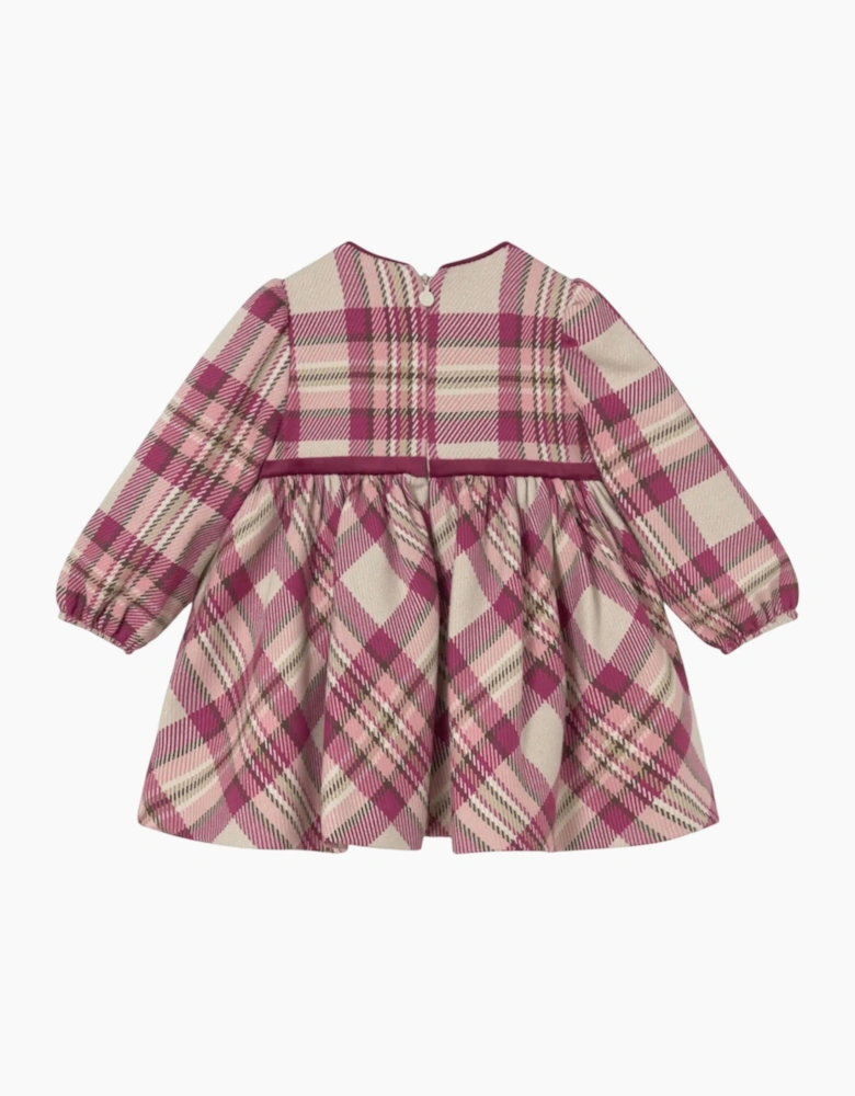 Girls Burgundy Plaid Dress