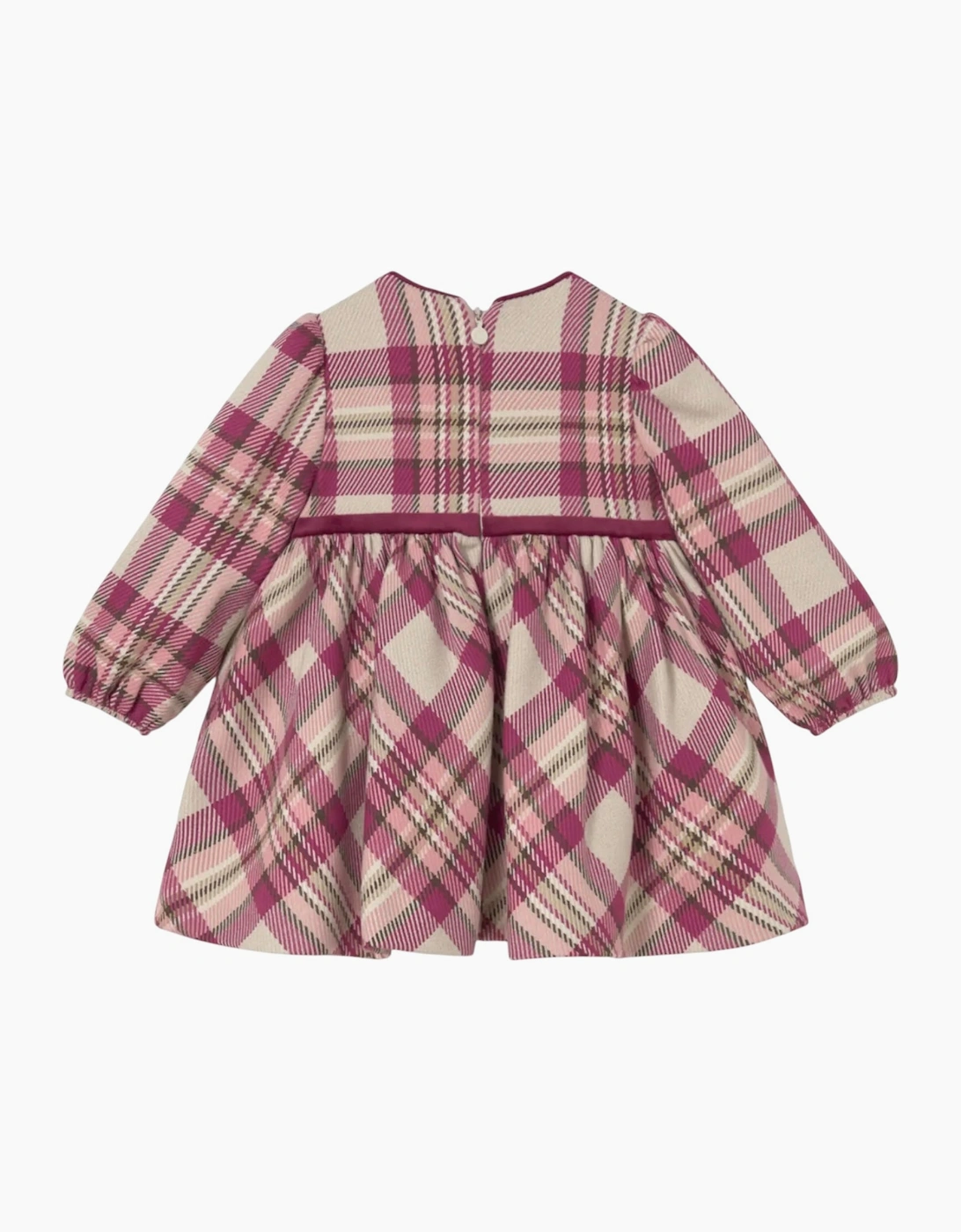 Girls Burgundy Plaid Dress