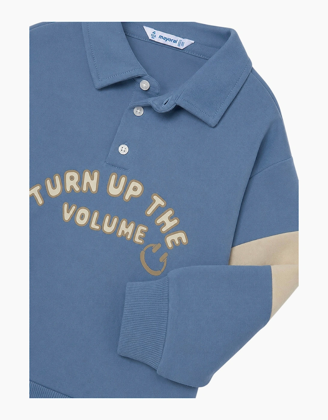 Boys Blue Collared Sweatshirt
