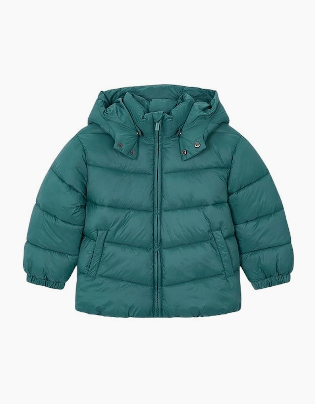 Boys Green Fleece Lined Puffer Coat, 4 of 3