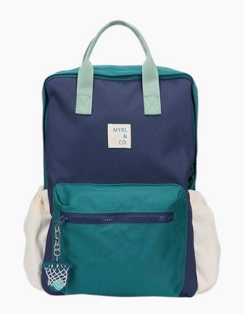 Boys Green and Navy Contrast Backpack