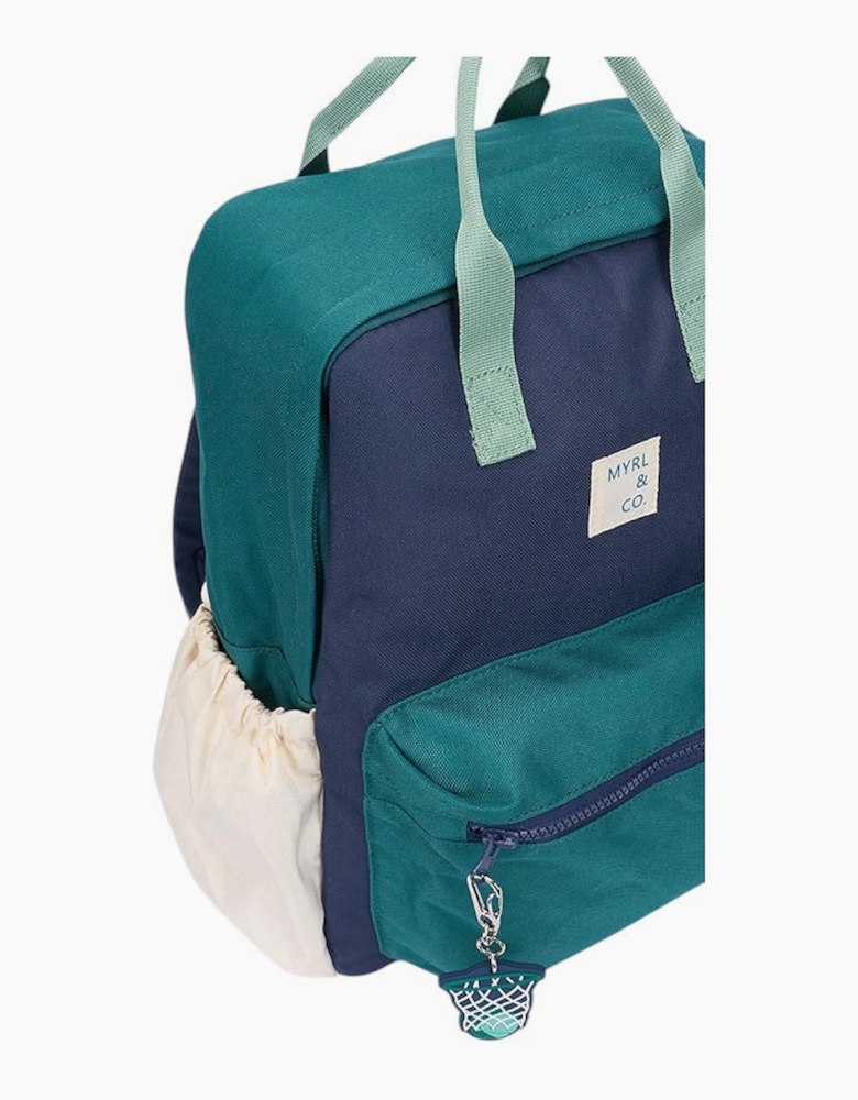 Boys Green and Navy Contrast Backpack