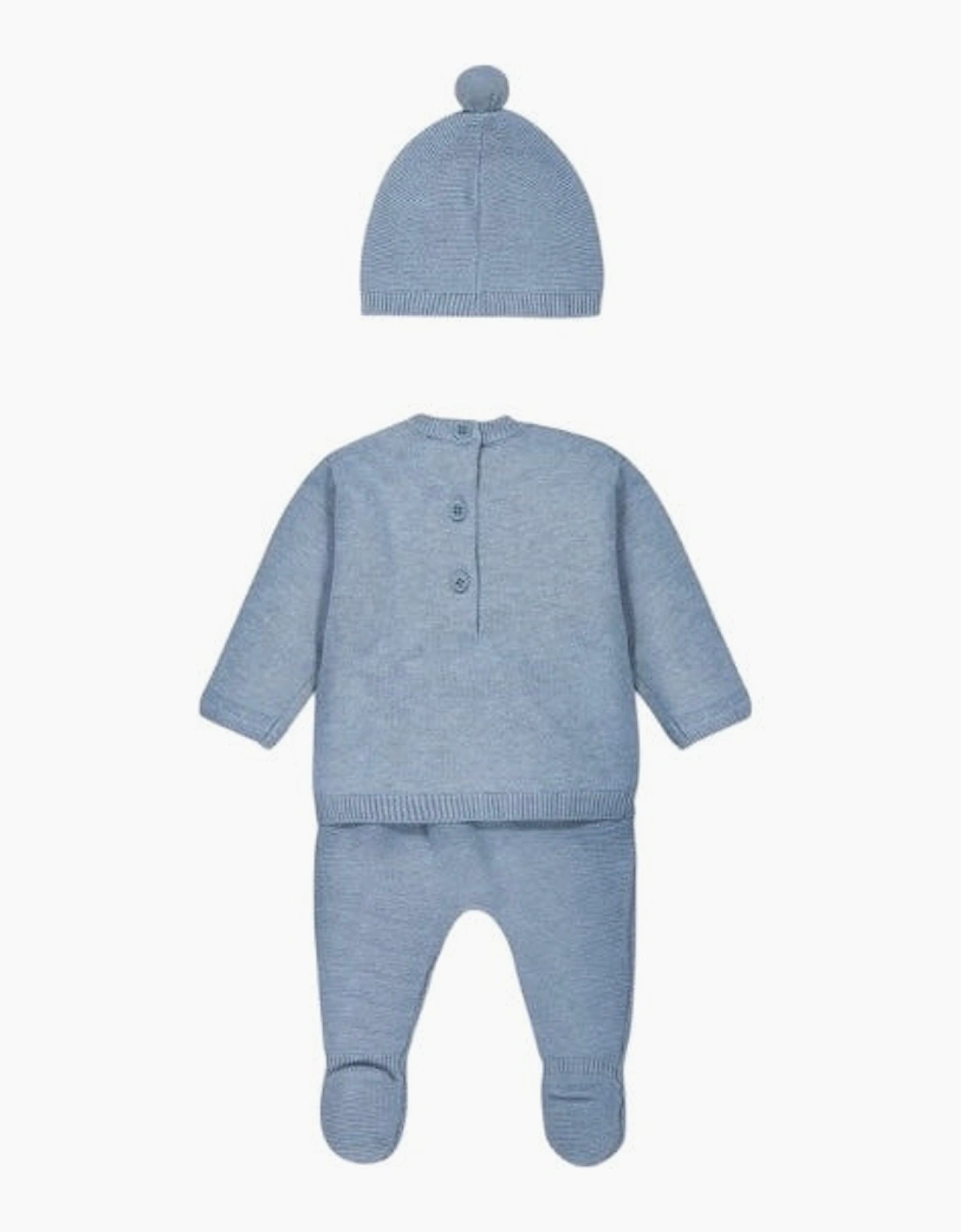 Boys Blue Cable Knit Pant Set
