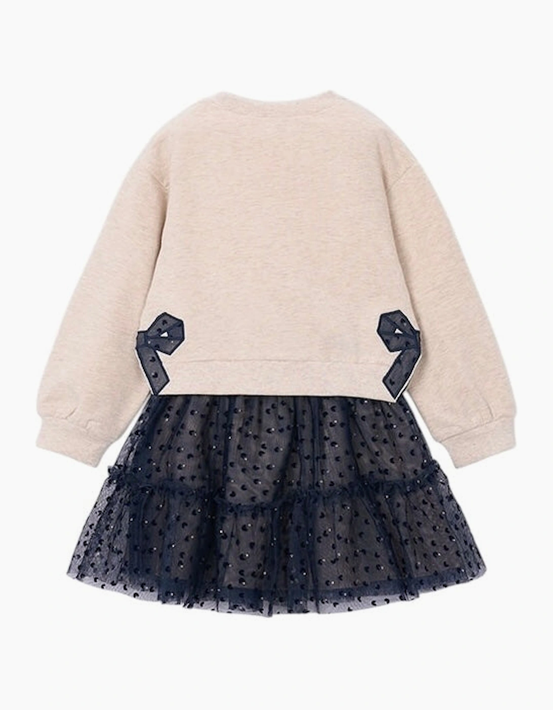 Girls Navy Bow Jumper Tulle Skirt Set