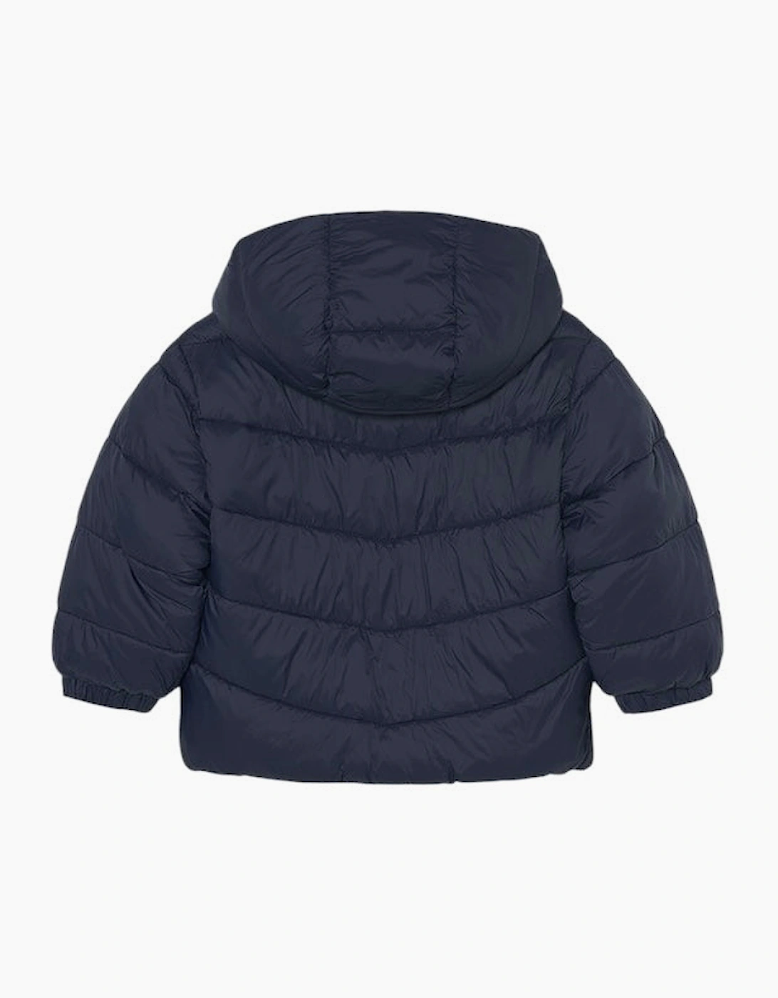 Boys Navy Fleece Lined Puffer Coat