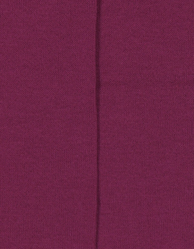 Girls Burgundy Knit Tights