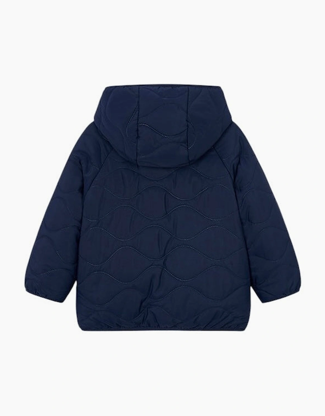 Boys Navy Reversible Padded Fleece Coat