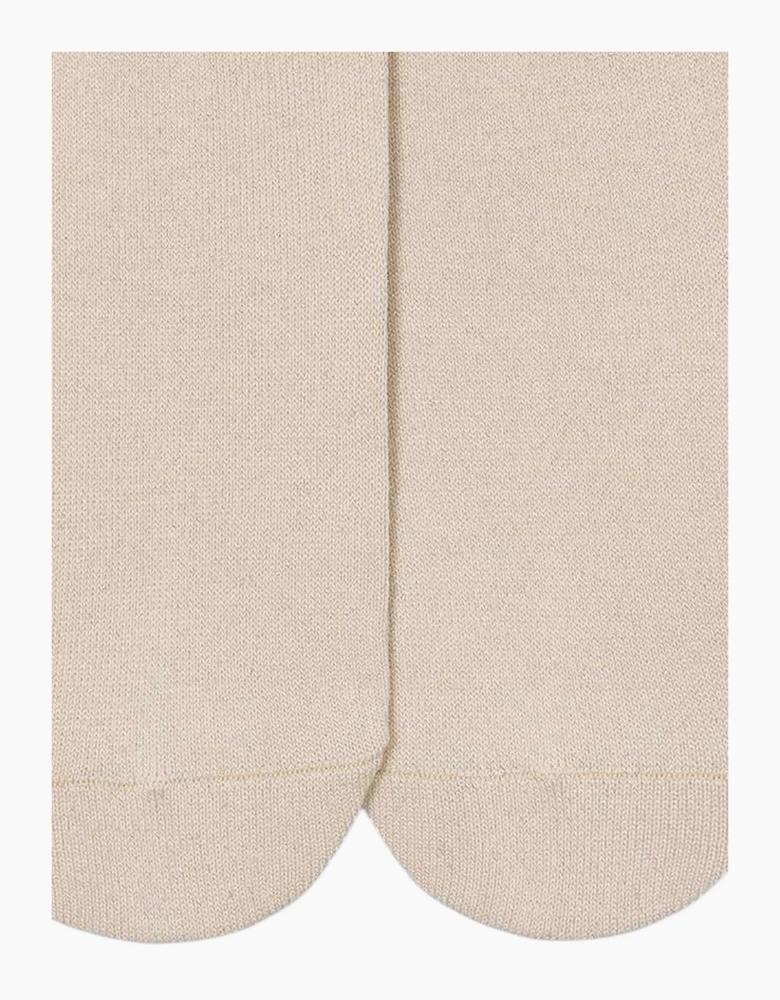 Girls Cream Knit Tights